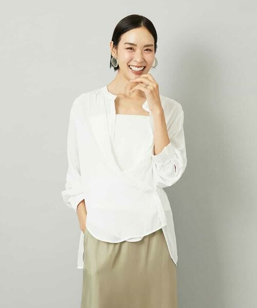 MICHEL KLEIN / ミッシェルクラン シャツ・ブラウス | [3WAY]カシュクールドビーブラウス | 詳細13