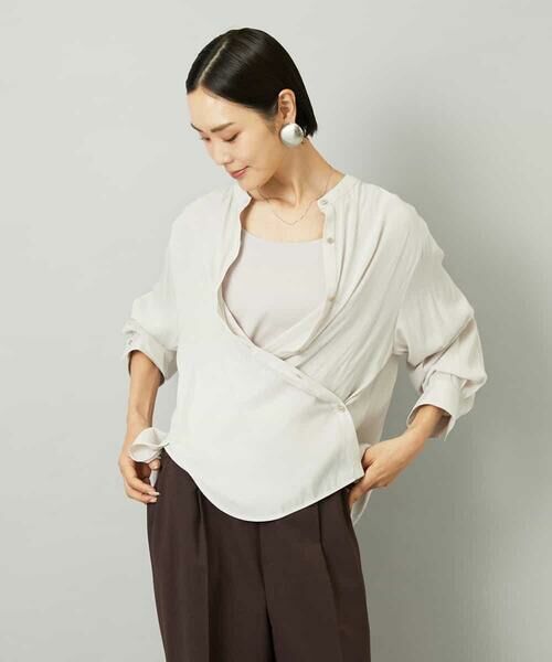 MICHEL KLEIN / ミッシェルクラン シャツ・ブラウス | [3WAY]カシュクールドビーブラウス | 詳細6