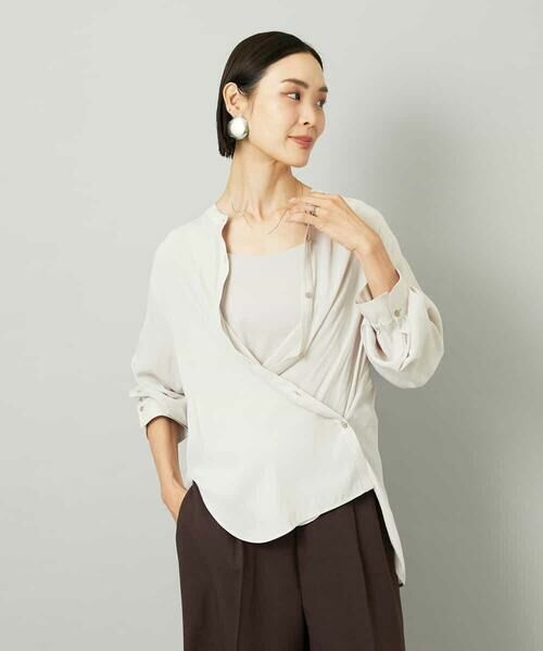 MICHEL KLEIN / ミッシェルクラン シャツ・ブラウス | [3WAY]カシュクールドビーブラウス | 詳細7