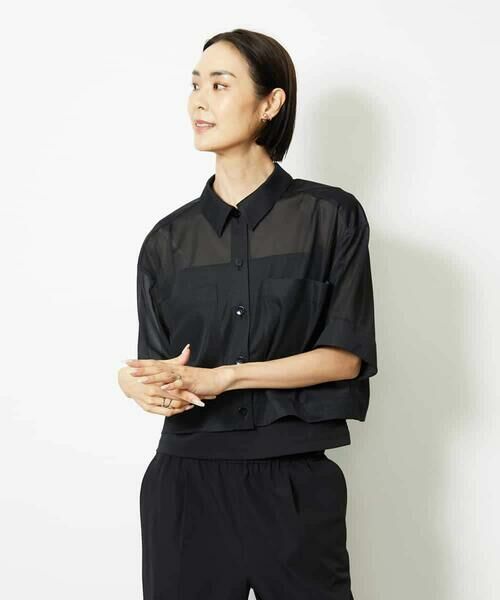 MICHEL KLEIN / ミッシェルクラン シャツ・ブラウス | ダブルポケットシャツ | 詳細1