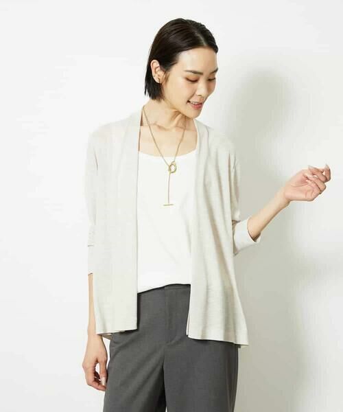 MICHEL KLEIN / ミッシェルクラン カーディガン・ボレロ | [紫外線/冷房対策に]ショートトッパーカーディガン | 詳細6
