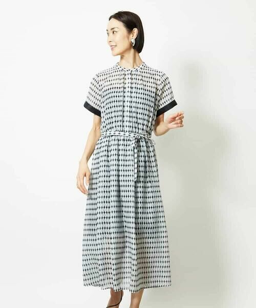 MICHEL KLEIN / ミッシェルクラン ロング・マキシ丈ワンピース | ジオメトリック柄ワンピース | 詳細10