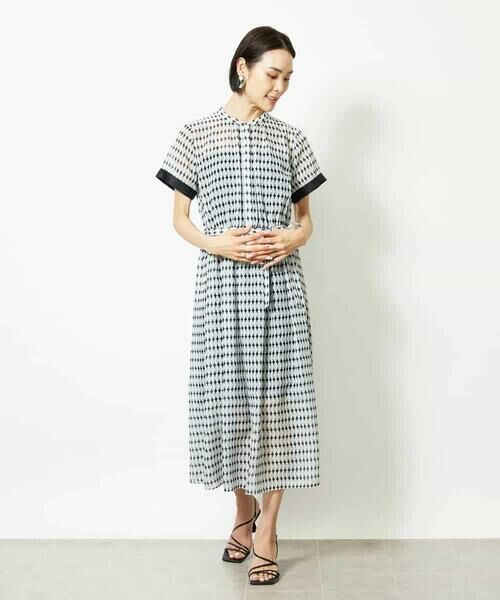 MICHEL KLEIN / ミッシェルクラン ロング・マキシ丈ワンピース | ジオメトリック柄ワンピース | 詳細6