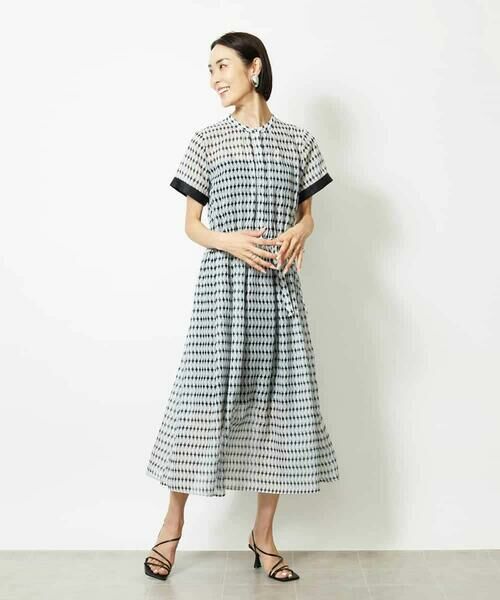 MICHEL KLEIN / ミッシェルクラン ロング・マキシ丈ワンピース | ジオメトリック柄ワンピース | 詳細8