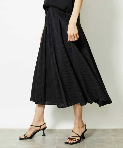 MICHEL KLEIN / ミッシェルクラン ロング・マキシ丈スカート | [セットアップ対応]トリオシアーチェックフレアスカート | 詳細9