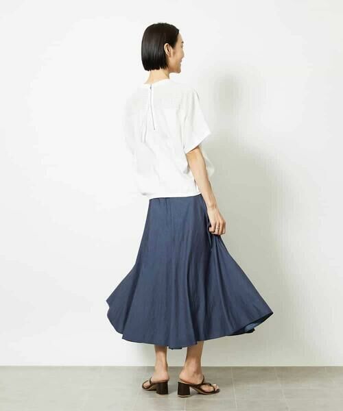 MICHEL KLEIN / ミッシェルクラン ロング・マキシ丈スカート | シャンブレーデニムフレアスカート | 詳細7