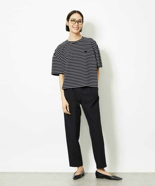 MICHEL KLEIN / ミッシェルクラン カットソー | イニシャル刺繍Ｔシャツ(ボーダー柄） | 詳細2