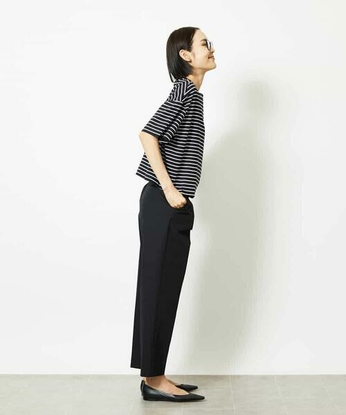 MICHEL KLEIN / ミッシェルクラン カットソー | イニシャル刺繍Ｔシャツ(ボーダー柄） | 詳細3