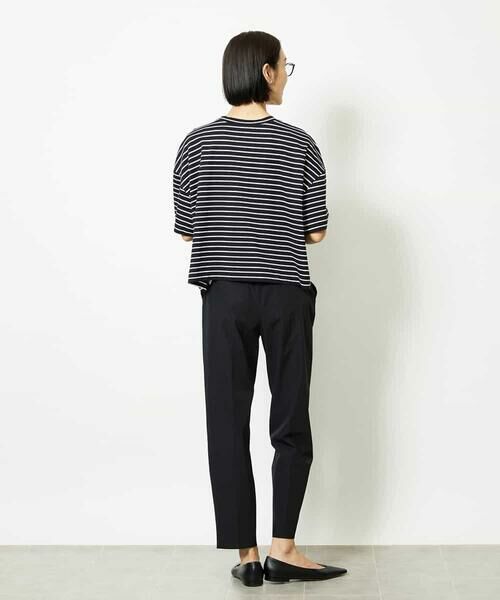 MICHEL KLEIN / ミッシェルクラン カットソー | イニシャル刺繍Ｔシャツ(ボーダー柄） | 詳細4