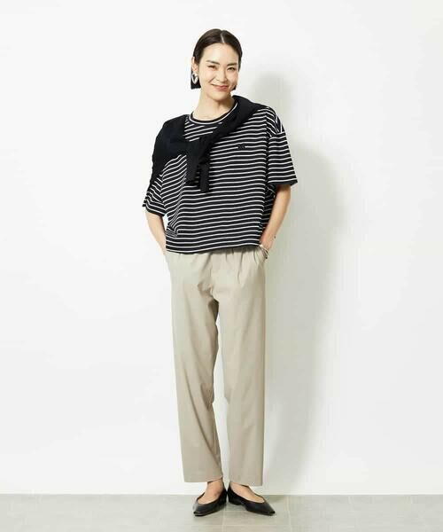 MICHEL KLEIN / ミッシェルクラン カットソー | イニシャル刺繍Ｔシャツ(ボーダー柄） | 詳細8