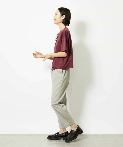 MICHEL KLEIN / ミッシェルクラン その他パンツ | ツイルストレッチテーパードパンツ | 詳細10