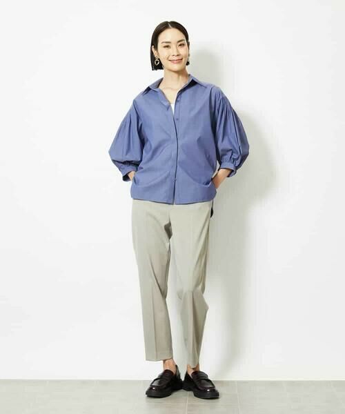 MICHEL KLEIN / ミッシェルクラン その他パンツ | ツイルストレッチテーパードパンツ | 詳細12