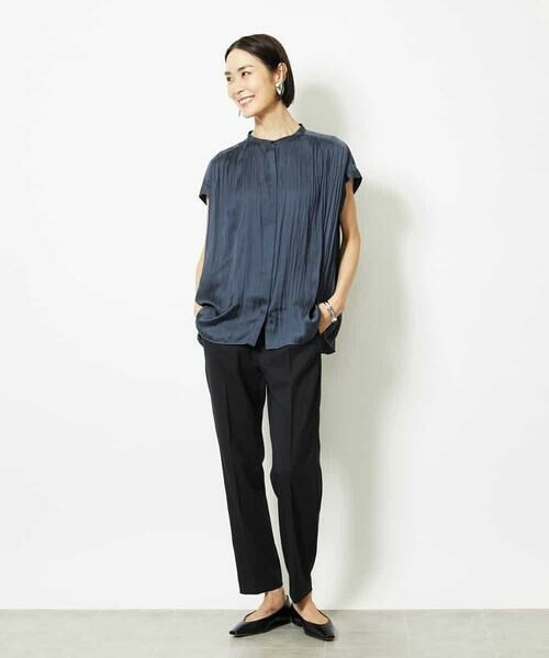 MICHEL KLEIN / ミッシェルクラン その他パンツ | ツイルストレッチテーパードパンツ | 詳細16