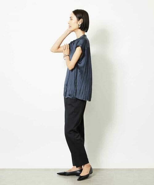 MICHEL KLEIN / ミッシェルクラン その他パンツ | ツイルストレッチテーパードパンツ | 詳細17