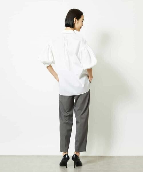 MICHEL KLEIN / ミッシェルクラン その他パンツ | ツイルストレッチテーパードパンツ | 詳細6