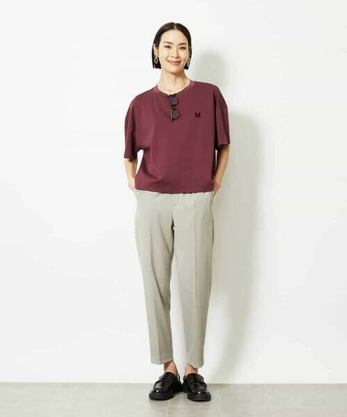 MICHEL KLEIN / ミッシェルクラン その他パンツ | ツイルストレッチテーパードパンツ | 詳細9