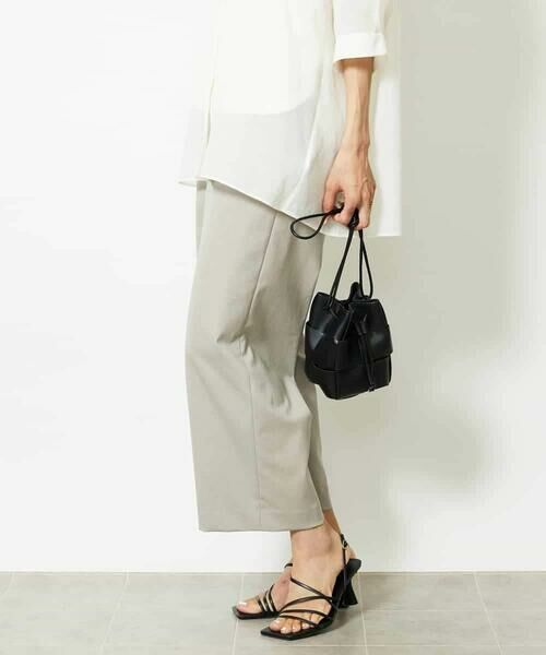 MICHEL KLEIN / ミッシェルクラン その他パンツ | ツイルストレッチワイドパンツ | 詳細1