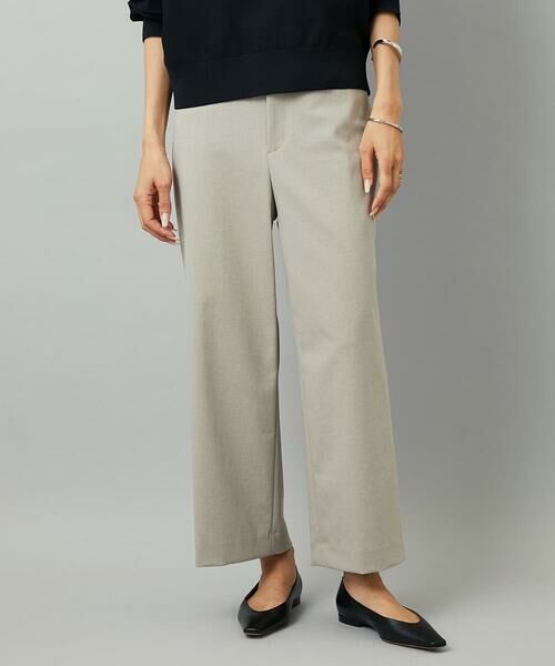 MICHEL KLEIN / ミッシェルクラン その他パンツ | ツイルストレッチワイドパンツ(ベージュ)