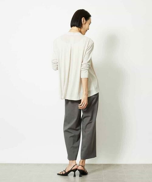 MICHEL KLEIN / ミッシェルクラン その他パンツ | ツイルストレッチワイドパンツ | 詳細11