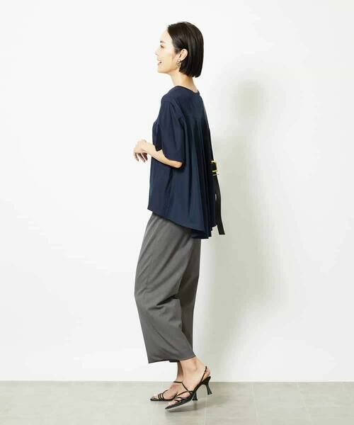 MICHEL KLEIN / ミッシェルクラン その他パンツ | ツイルストレッチワイドパンツ | 詳細13