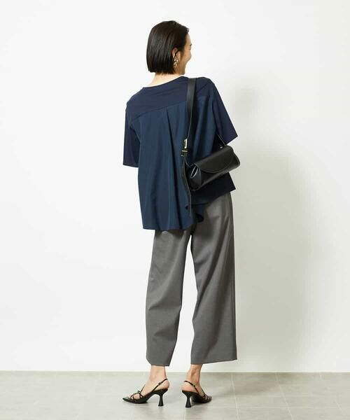 MICHEL KLEIN / ミッシェルクラン その他パンツ | ツイルストレッチワイドパンツ | 詳細14