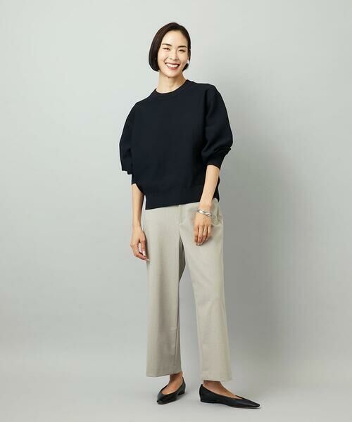 MICHEL KLEIN / ミッシェルクラン その他パンツ | ツイルストレッチワイドパンツ | 詳細17