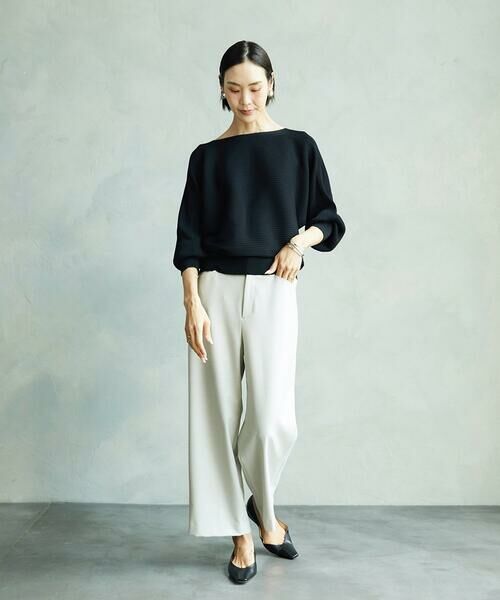 MICHEL KLEIN / ミッシェルクラン その他パンツ | ツイルストレッチワイドパンツ | 詳細22