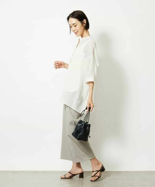 MICHEL KLEIN / ミッシェルクラン その他パンツ | ツイルストレッチワイドパンツ | 詳細26