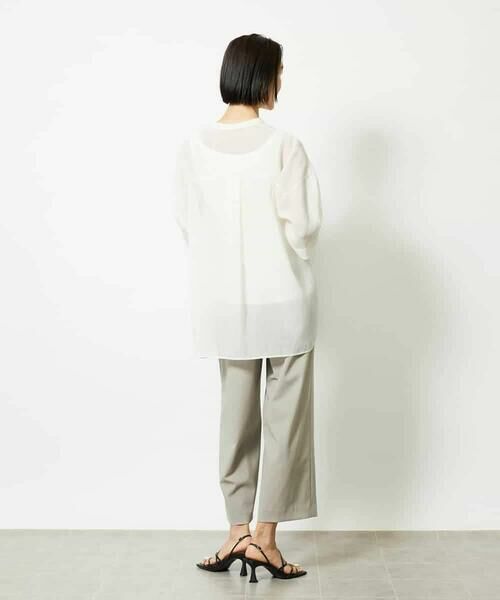 MICHEL KLEIN / ミッシェルクラン その他パンツ | ツイルストレッチワイドパンツ | 詳細27