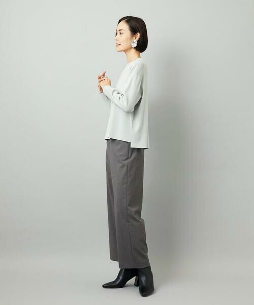 MICHEL KLEIN / ミッシェルクラン その他パンツ | ツイルストレッチワイドパンツ | 詳細5