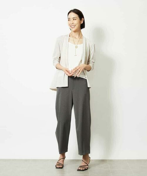 MICHEL KLEIN / ミッシェルクラン その他パンツ | ツイルストレッチワイドパンツ | 詳細9