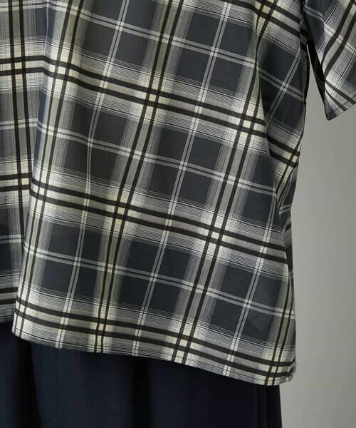 MICHEL KLEIN / ミッシェルクラン シャツ・ブラウス | [セットアップ対応]ギャザーブラウス　シアーチェック柄 | 詳細11