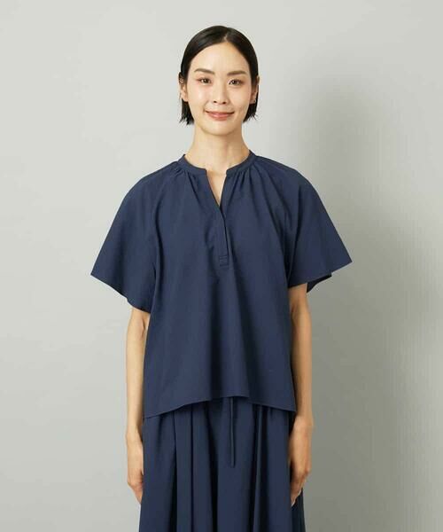 MICHEL KLEIN / ミッシェルクラン シャツ・ブラウス | [セットアップ対応]ギャザーブラウス　サッカー無地 | 詳細12