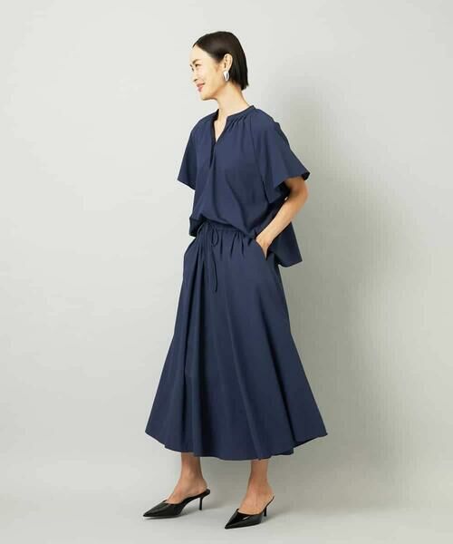 MICHEL KLEIN / ミッシェルクラン シャツ・ブラウス | [セットアップ対応]ギャザーブラウス　サッカー無地 | 詳細6