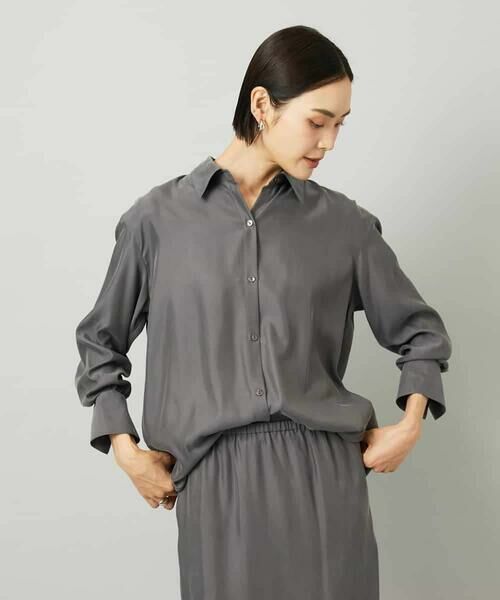 MICHEL KLEIN / ミッシェルクラン シャツ・ブラウス | [セットアップ対応]とろみシャツ | 詳細1