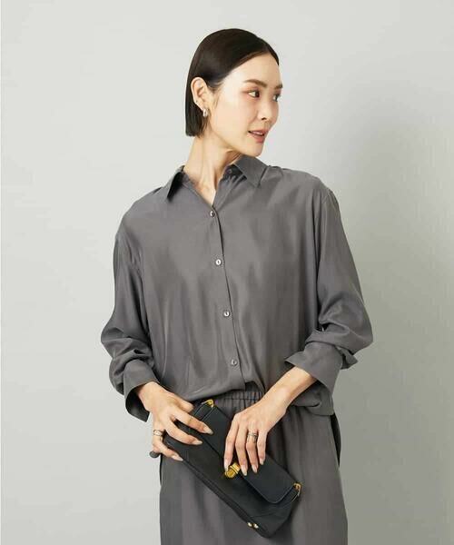 MICHEL KLEIN / ミッシェルクラン シャツ・ブラウス | [セットアップ対応]とろみシャツ | 詳細2