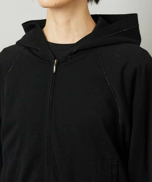 MICHEL KLEIN / ミッシェルクラン パーカー | シアー裏毛アクセントラメパーカー | 詳細21