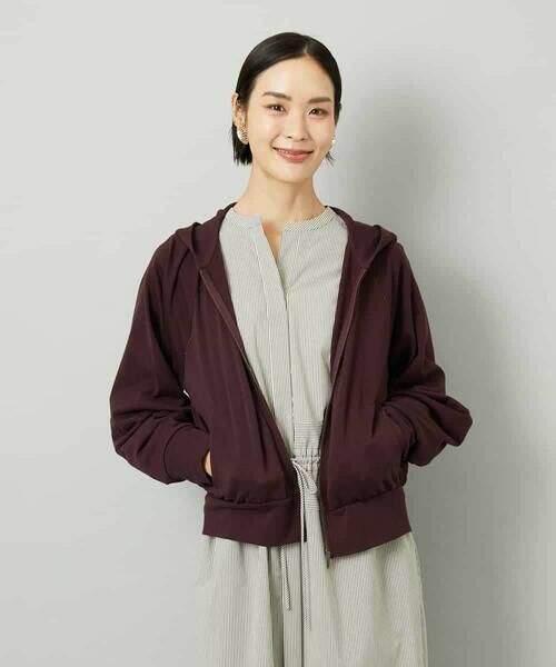 MICHEL KLEIN / ミッシェルクラン パーカー | シアー裏毛アクセントラメパーカー | 詳細9