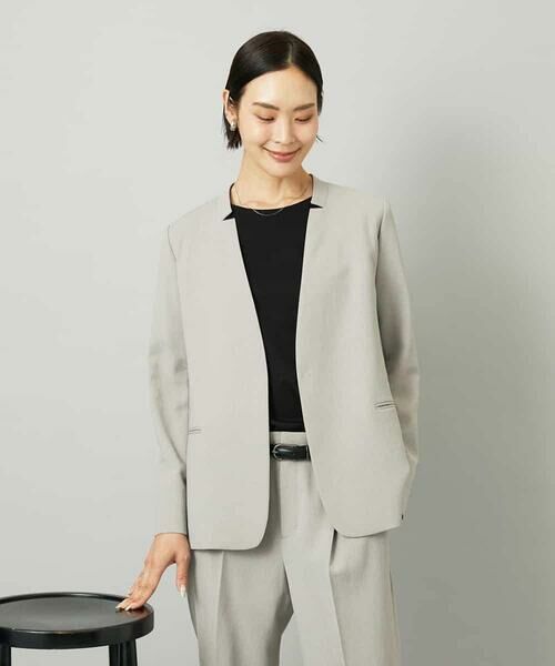 MICHEL KLEIN / ミッシェルクラン ノーカラージャケット | [セットアップ対応]ノーカラージャケット | 詳細10