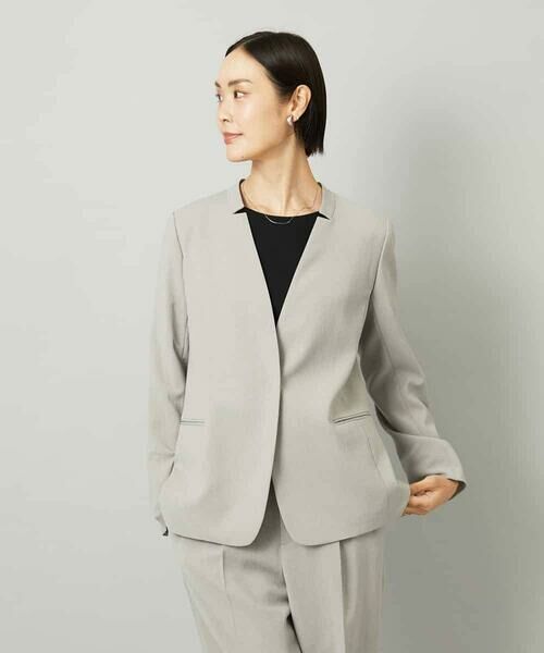 MICHEL KLEIN / ミッシェルクラン ノーカラージャケット | [セットアップ対応]ノーカラージャケット | 詳細11