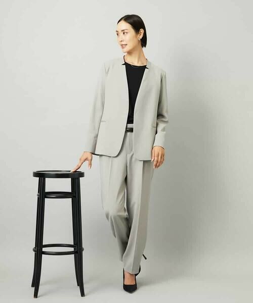 MICHEL KLEIN / ミッシェルクラン ノーカラージャケット | [セットアップ対応]ノーカラージャケット | 詳細13