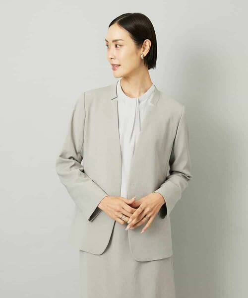 MICHEL KLEIN / ミッシェルクラン ノーカラージャケット | [セットアップ対応]ノーカラージャケット | 詳細17