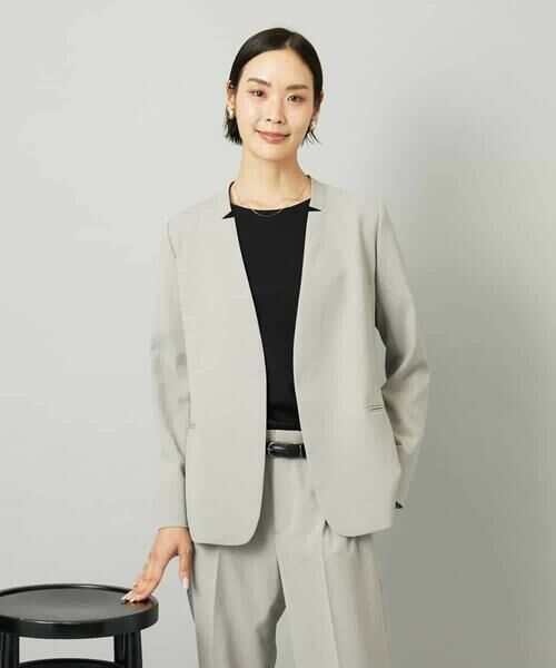 MICHEL KLEIN / ミッシェルクラン ノーカラージャケット | [セットアップ対応]ノーカラージャケット | 詳細9