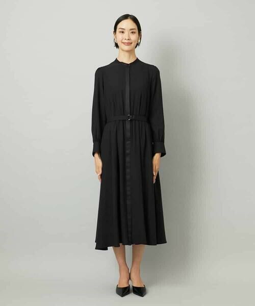 MICHEL KLEIN / ミッシェルクラン ロング・マキシ丈ワンピース | ノーカラーフレアーワンピース | 詳細14