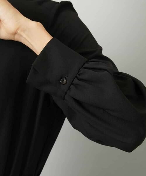 MICHEL KLEIN / ミッシェルクラン ロング・マキシ丈ワンピース | ノーカラーフレアーワンピース | 詳細19