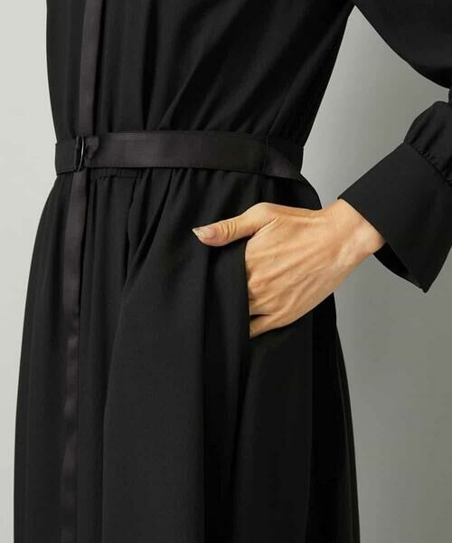 MICHEL KLEIN / ミッシェルクラン ロング・マキシ丈ワンピース | ノーカラーフレアーワンピース | 詳細21