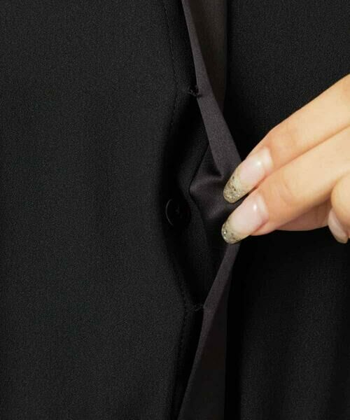 MICHEL KLEIN / ミッシェルクラン ロング・マキシ丈ワンピース | ノーカラーフレアーワンピース | 詳細23