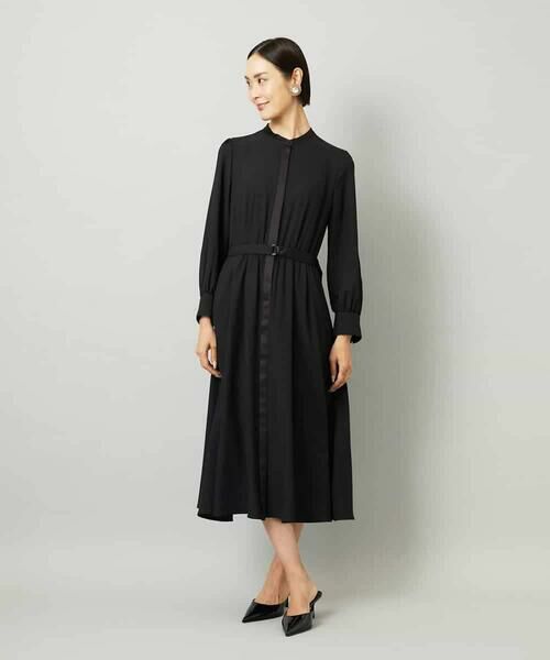 MICHEL KLEIN / ミッシェルクラン ロング・マキシ丈ワンピース | ノーカラーフレアーワンピース | 詳細4