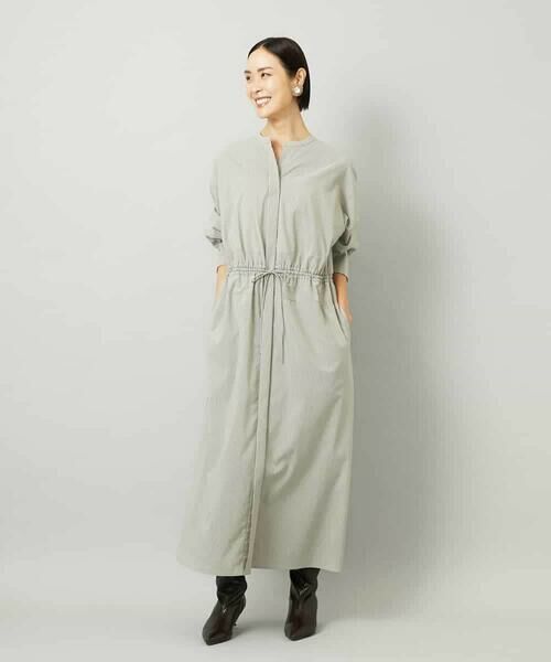 MICHEL KLEIN / ミッシェルクラン ロング・マキシ丈ワンピース | オーバーサイズストライプシャツワンピース | 詳細2