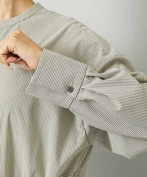 MICHEL KLEIN / ミッシェルクラン ロング・マキシ丈ワンピース | オーバーサイズストライプシャツワンピース | 詳細24